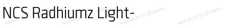NCS Radhiumz Light字体转换
